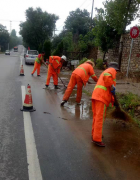 博山小修做好雨季巡查，保障道路安全暢通