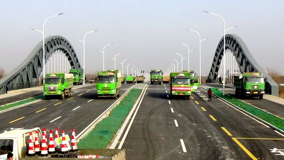 站西路中承式桁架拱橋工程通過(guò)荷載驗(yàn)收監(jiān)測(cè)